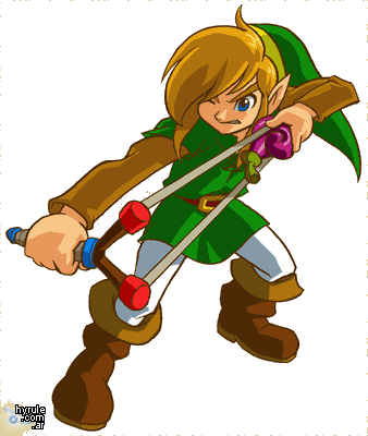 Link with his slingshot